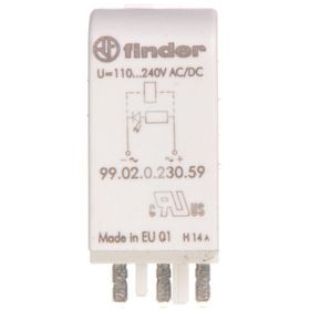 Finder 99.02.0.230.59 Yeşil Led 110 240V AC DC Modül