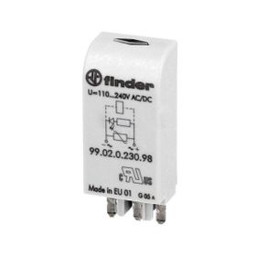 Finder 99.02.0.230.98 Yeşil Led Varistör 110 240V AC DC Modülü