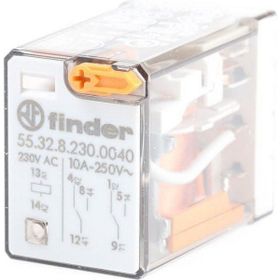 Finder F.55.32.8.230.0040 Genel Kullanımlı 2 CO 10 Amper Kontaklı 230 Volt AC Röle