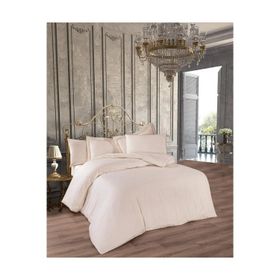 Finezza 1177 6 Parça Bella Bambu Jakar Kumaş Krem Çift Kişilik Nevresim Takımı