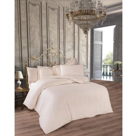 Finezza 1177 6 Parça Bella Bambu Jakar Kumaş Krem Çift Kişilik Nevresim Takımı