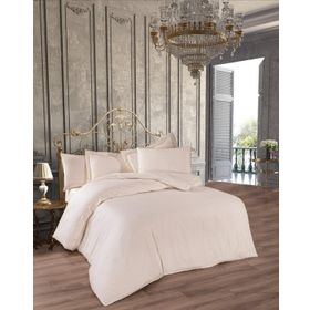 Finezza 1177 6 Parça Bella Bambu Jakar Kumaş Krem Çift Kişilik Nevresim Takımı
