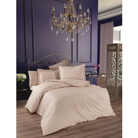 Finezza 1178 6 Parça Bella Bambu Jakar Kumaş Bej Çift Kişilik Nevresim Takımı