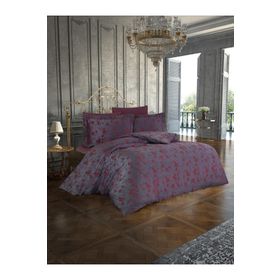 Finezza 1186 6 Parça Rita Bambu Jakar Kumaş Bordo Çift Kişilik Nevresim Takımı