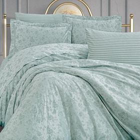 Finezza 1187 6 Parça Rita Bambu Jakar Mint Yeşili Çift Kişilik Nevresim Takımı