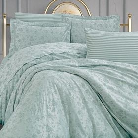 Finezza 1187 6 Parça Rita Bambu Jakar Mint Yeşili Çift Kişilik Nevresim Takımı