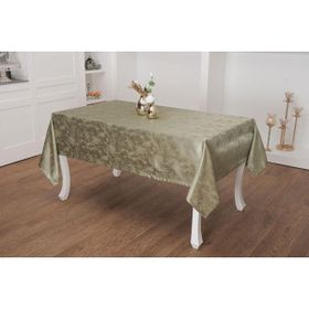 Finezza 140x200 cm Kristal Jakar Süet Kumaş Haki Dikdörtgen Masa Örtüsü