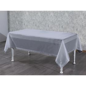 Finezza 140x200 cm Kristal Monoray Kumaş Açık Gri Dikdörtgen Masa Örtüsü