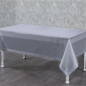 Finezza 140x200 cm Kristal Monoray Kumaş Açık Gri Dikdörtgen Masa Örtüsü