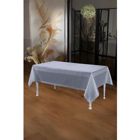 Finezza 140x200 cm Kristal Monoray Kumaş Açık Gri Dikdörtgen Masa Örtüsü