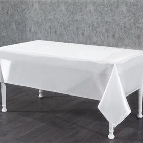 Finezza 140x200 cm Kristal Monoray Kumaş Beyaz Dikdörtgen Masa Örtüsü