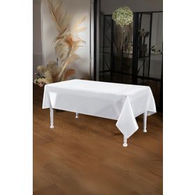 Finezza 140x200 cm Kristal Monoray Kumaş Beyaz Dikdörtgen Masa Örtüsü