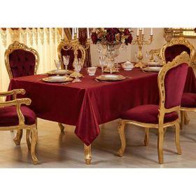 Finezza 140x200 cm Kristal Monoray Kumaş Bordo Dikdörtgen Masa Örtüsü - 1035
