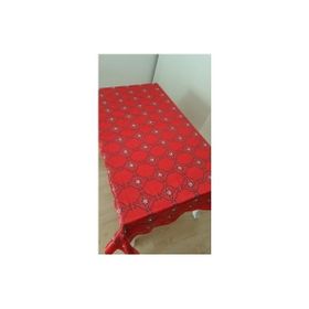 Finezza 150x200 cm İncili İpek Saten kumaş Kırmızı Masa Örtüsü