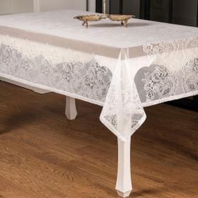 Finezza 155x220 cm Orkide Lüx Raşel Dantel Krem Masa Örtüsü