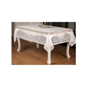 Finezza 155x220 cm Orkide Lüx Raşel Dantel Krem Masa Örtüsü