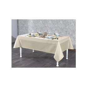 Finezza 160x220 cm 17 Parça 8 Kişilik Kristal Monoray Kumaş Bej Sofra Takımı