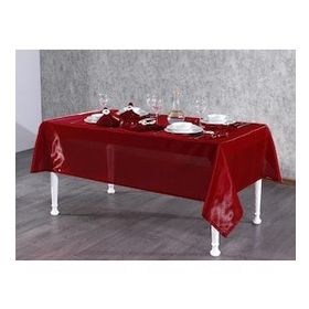 Finezza 160x220 cm 17 Parça 8 Kişilik Kristal Monoray Kumaş Kırmızı Sofra Takımı
