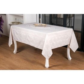 Finezza 160x220 cm Aslı Lüx Jakar Polycotton TP Gri Masa Örtüsü