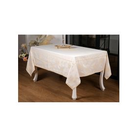 Finezza 160x220 cm Aslı Lüx Jakar TP Polycotton Kumaş Bej Masa Örtüsü