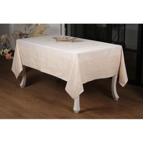 Finezza 160x220 cm Ayda Lüx Jakar Polycotton Bej TP Kumaş Masa Örtüsü