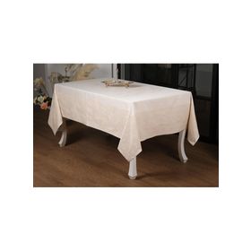 Finezza 160x220 cm Ayda Lüx Jakar Polycotton Bej TP Kumaş Masa Örtüsü