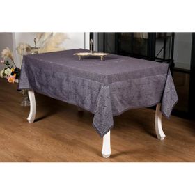 Finezza 160x220 cm Ayda Lüx Jakar Polycotton Füme TP Kumaş Masa Örtüsü