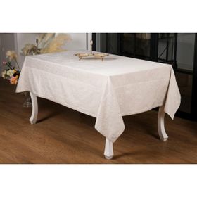 Finezza 160x220 cm Ayda Lüx Jakar Polycotton Gri TP Kumaş Masa Örtüsü