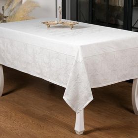 Finezza 160x220 cm Ayda Lüx Jakar Polycotton Taş TP Kumaş Masa Örtüsü