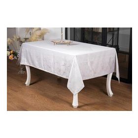 Finezza 160x220 cm Çınar Lüx Jakar Bambu Kumaş Gri Masa Örtüsü