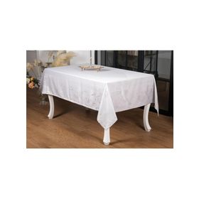 Finezza 160x220 cm Çınar Lüx Jakar Bambu Kumaş Gri Masa Örtüsü