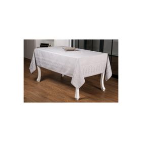 Finezza 160x220 cm Ezgi Lüx Jakar Polycotton Kumaş Gri Masa Örtüsü