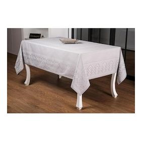 Finezza 160x220 cm Ezgi Lüx Jakar Polycotton Kumaş Gri Masa Örtüsü