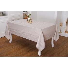 Finezza 160x220 cm Ezgi Lüx Jakar Polycotton Kumaş Taş Masa Örtüsü