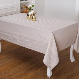 Finezza 160x220 cm Ezgi Lüx Jakar Polycotton Kumaş Taş Masa Örtüsü