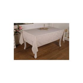 Finezza 160x220 cm İpek Lüx Jakar Polycotton Kumaş Taş Dikdörtgen Masa Örtüsü