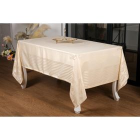 Finezza 160x220 cm Lida LüxJakar Bambu Kumaş Bej Masa Örtüsü