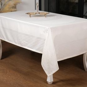 Finezza 160x220 cm Lida LüxJakar Bambu Kumaş Krem Masa Örtüsü