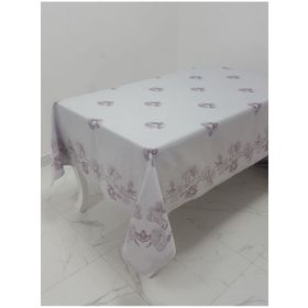 Finezza 160x220 cm Müge Lüx Jakar Kumaş Mor Dikdörtgen Masa Örtüsü
