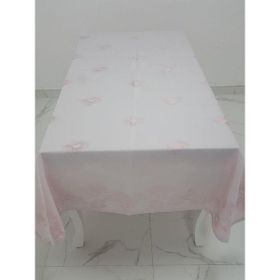 Finezza 160x220 cm Müge Lüx Jakar Kumaş Pudra Dikdörtgen Masa Örtüsü