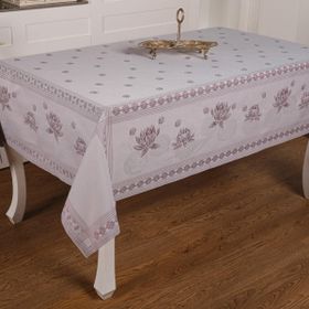 Finezza 160x220 cm Nilüfer Lüx Jakar Kumaş Mor Dikdörtgen Masa Örtüsü