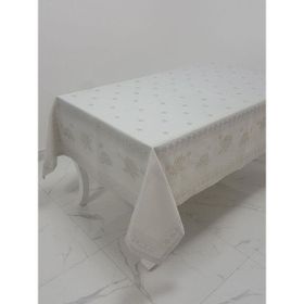 Finezza 160x220 cm Nilüfer Lüx Jakar Kumaş Taş Dikdörtgen Masa Örtüsü