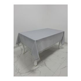 Finezza 160x220 cm Paris Jakarlı Kumaş Güpürlü Gri Dikdörtgen Masa Örtüsü