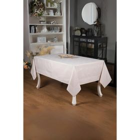 Finezza 160x220 cm Rana Lüx Jakar Polycotton Gri Kumaş Masa Örtüsü
