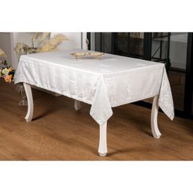 Finezza 160x220 cm Raya Lüx Jakar Bambu Kumaş Gri Masa Örtüsü