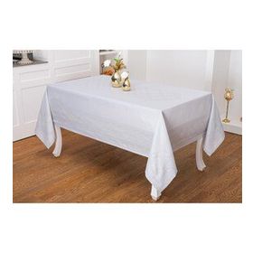 Finezza 160x220 cm Roma Lüx Jakar Kumaş Bej Dikdörtgen Masa Örtüsü