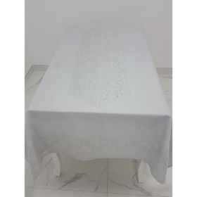 Finezza 160x220 cm Roma Lüx Jakar Kumaş Bej Dikdörtgen Masa Örtüsü