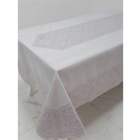 Finezza 160x220 cm Roma Lüx Jakar Kumaş Mor Dikdörtgen Masa Örtüsü