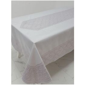 Finezza 160x220 cm Roma Lüx Jakar Kumaş Mor Dikdörtgen Masa Örtüsü