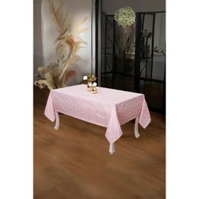Finezza 160x220 cm Sare Lüx Jakar Kumaş Pudra Dikdörtgen Masa Örtüsü